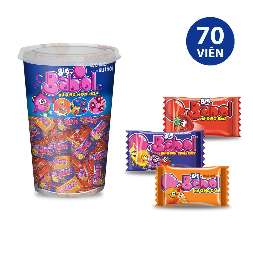 1 chiếc Kẹo Cao Su Thổi Có Nhân Big Babol Sploosh