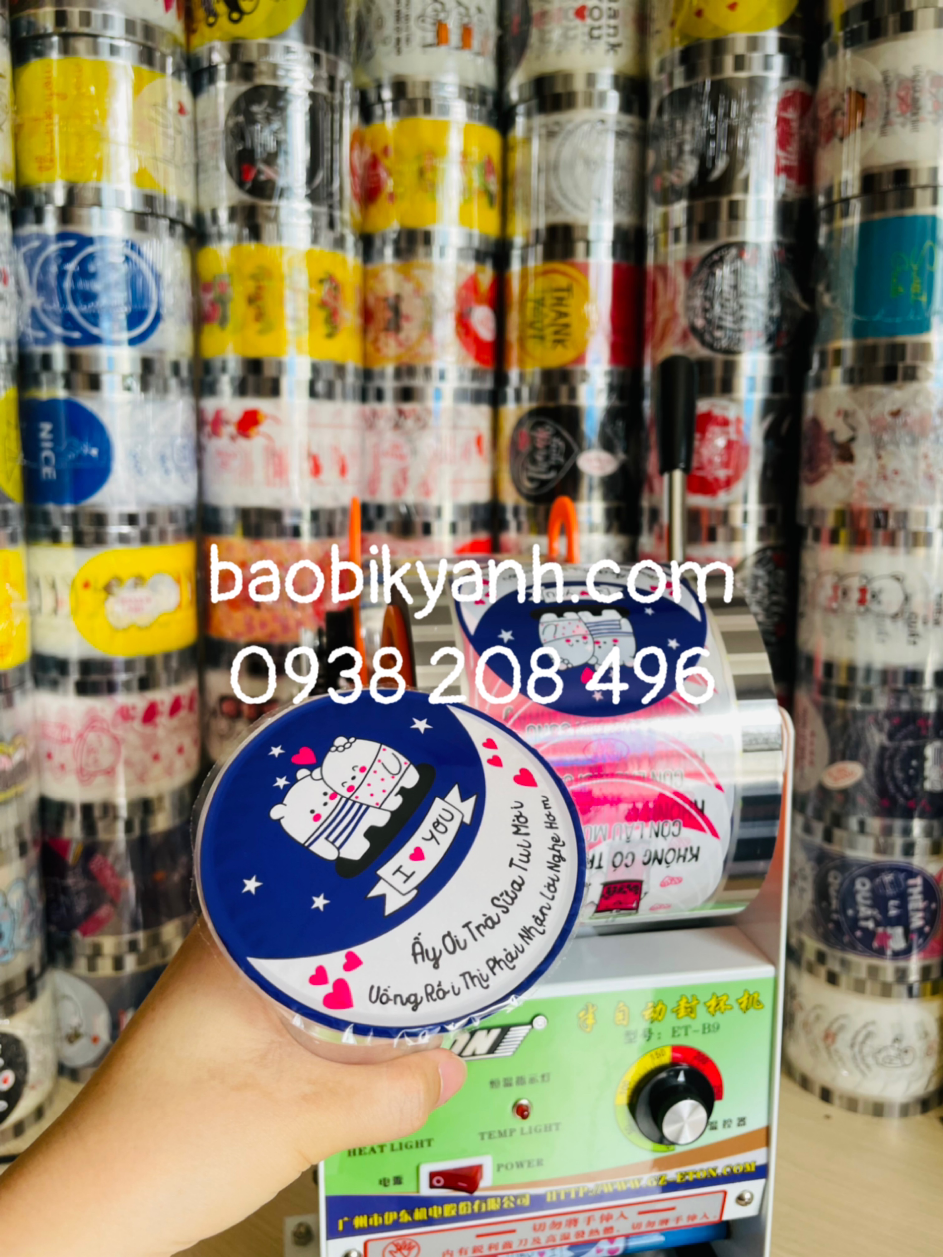 Màng ép ly/Keo dán miệng ly 2400 nắp