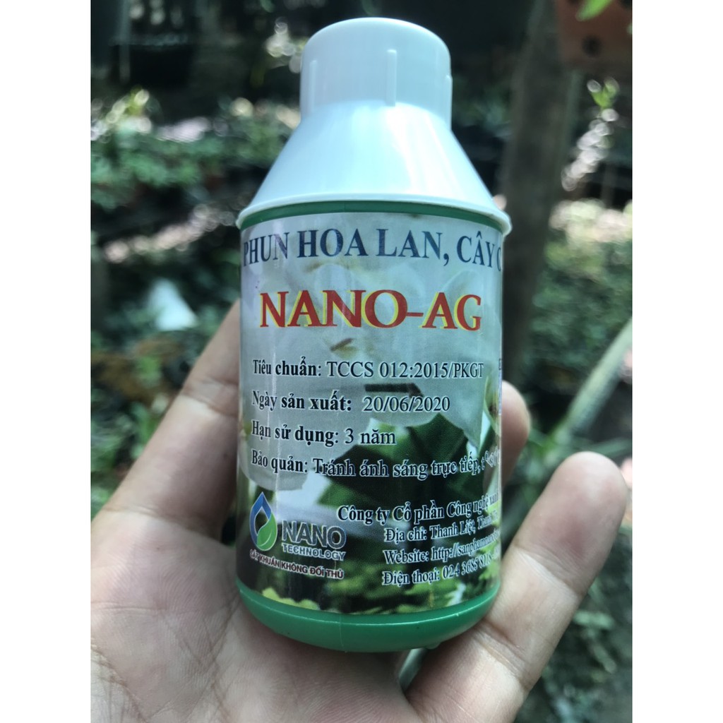 nano bạc đồng cho hoa lan cây cảnh, chai 100ml