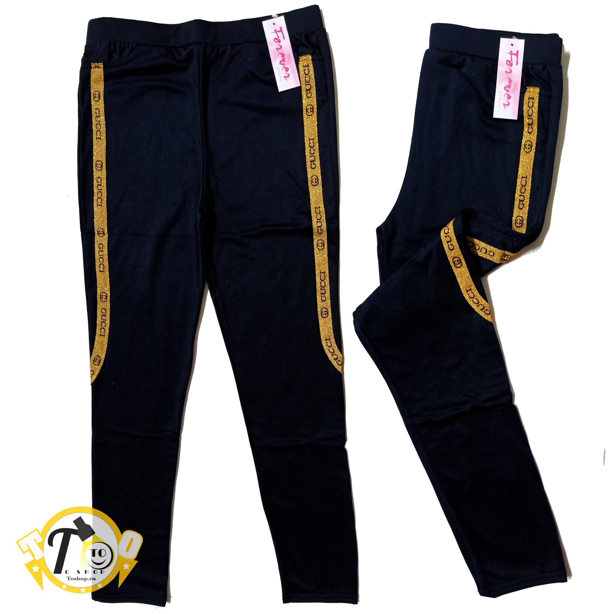 [HCM]Quần Thun Nữ ôm body - legging nữ (GC Vàng ánh đen Chất vải thun co giãn tốt ) GC1