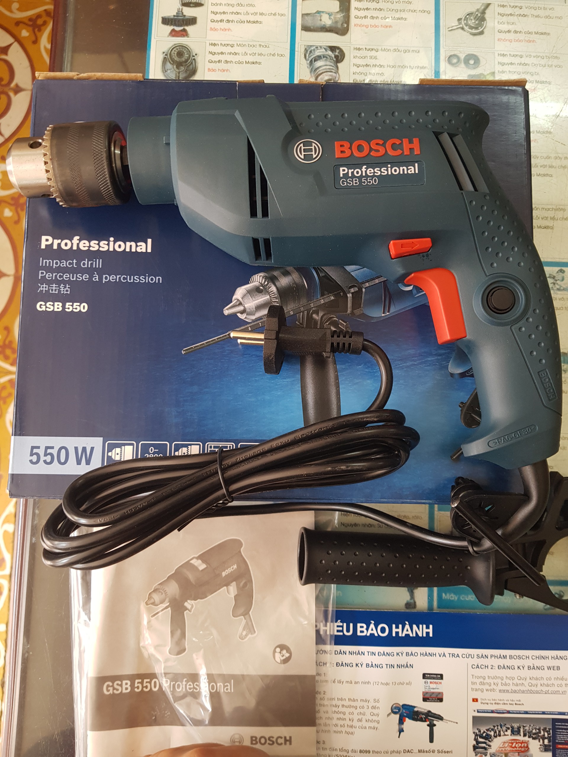 Khoan bosch 13mm gsb550