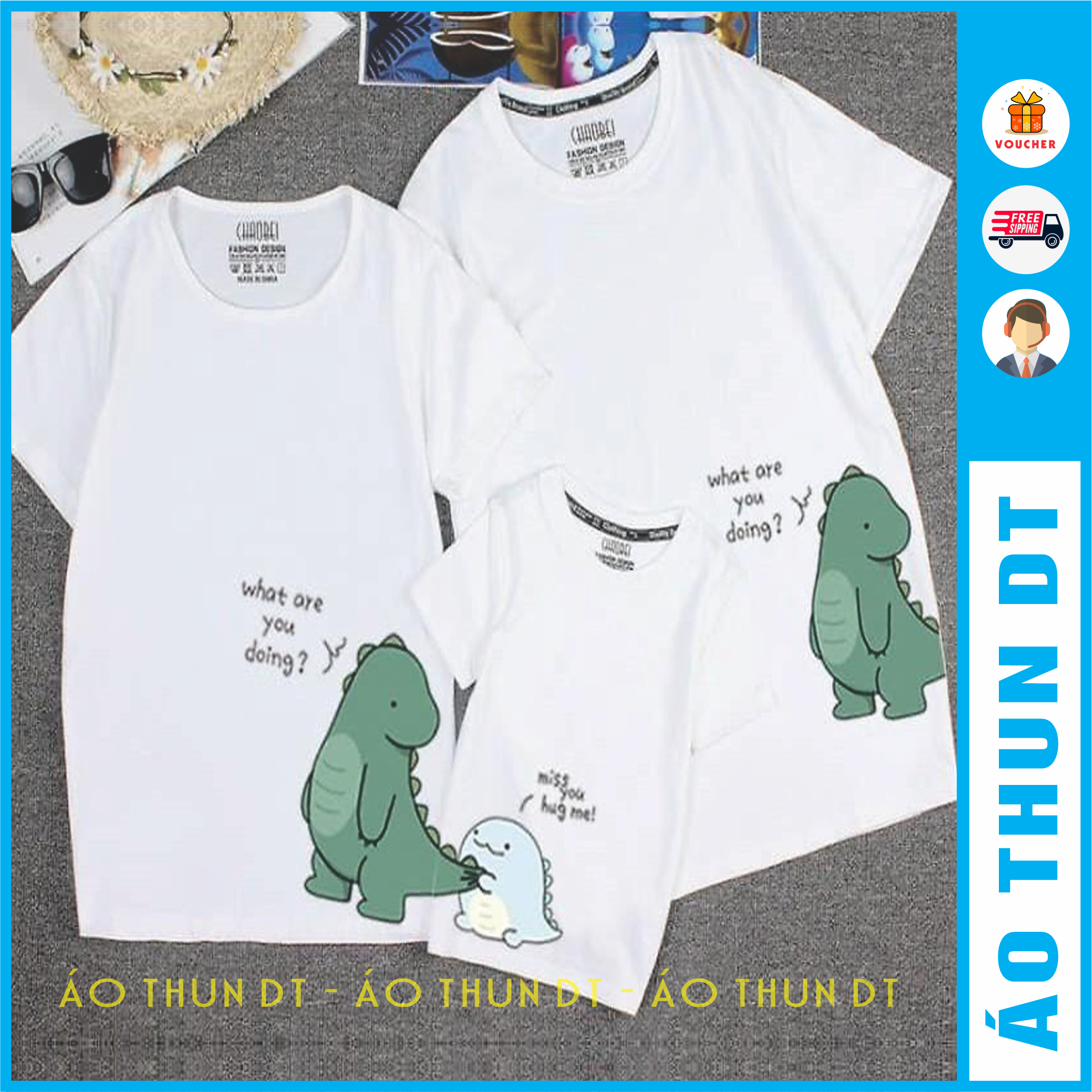 Áo gia đình Khủng Long đáng yêu