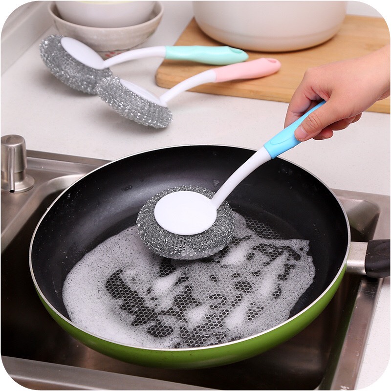Cây cọ chà rửa xoong nồi/ dụng cụ cọ xoong nhôm