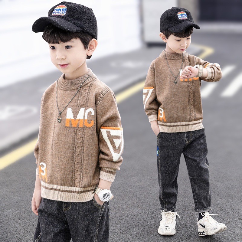 ABE11 - ÁO LEN CỔ LỌ QCCC SỢI DỆT MC CHO BÉ