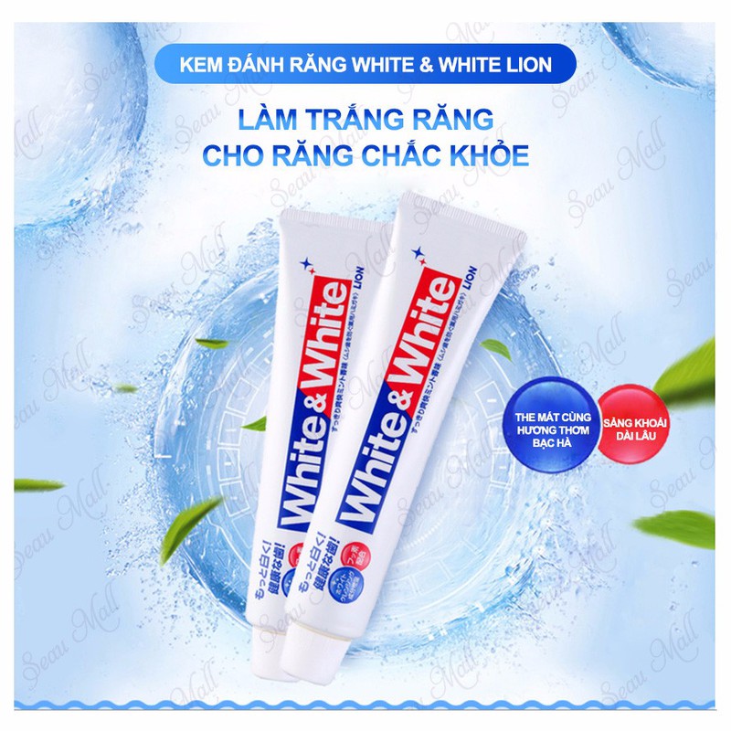 [NỘI ĐỊA NHẬT] Kem đánh răng trắng răng White White Nhật Bản tuýp 150g