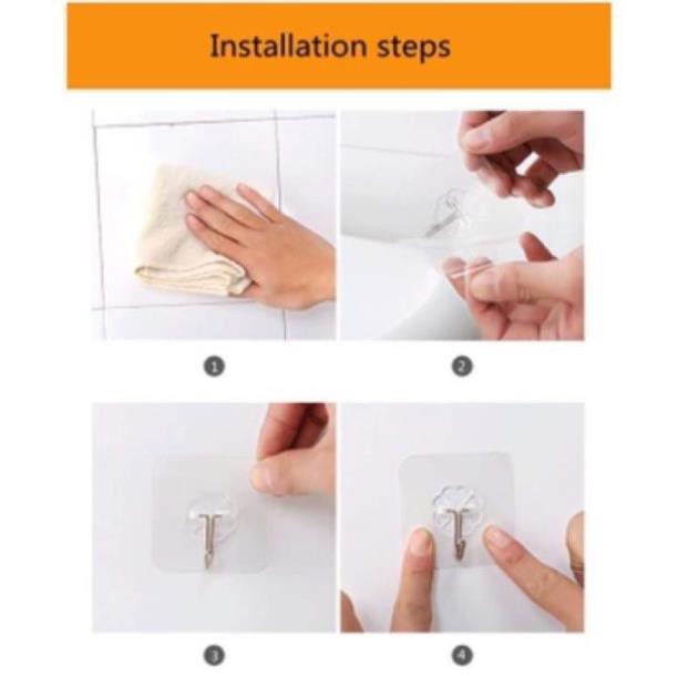 [Sale Sập Sàn] Móc dán tường chịu lực siêu dính/ Móc dán tường 1k