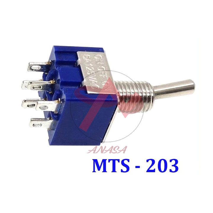 Công tắc gạt mts-203 6 chân 3 vị trí 2a 250vac