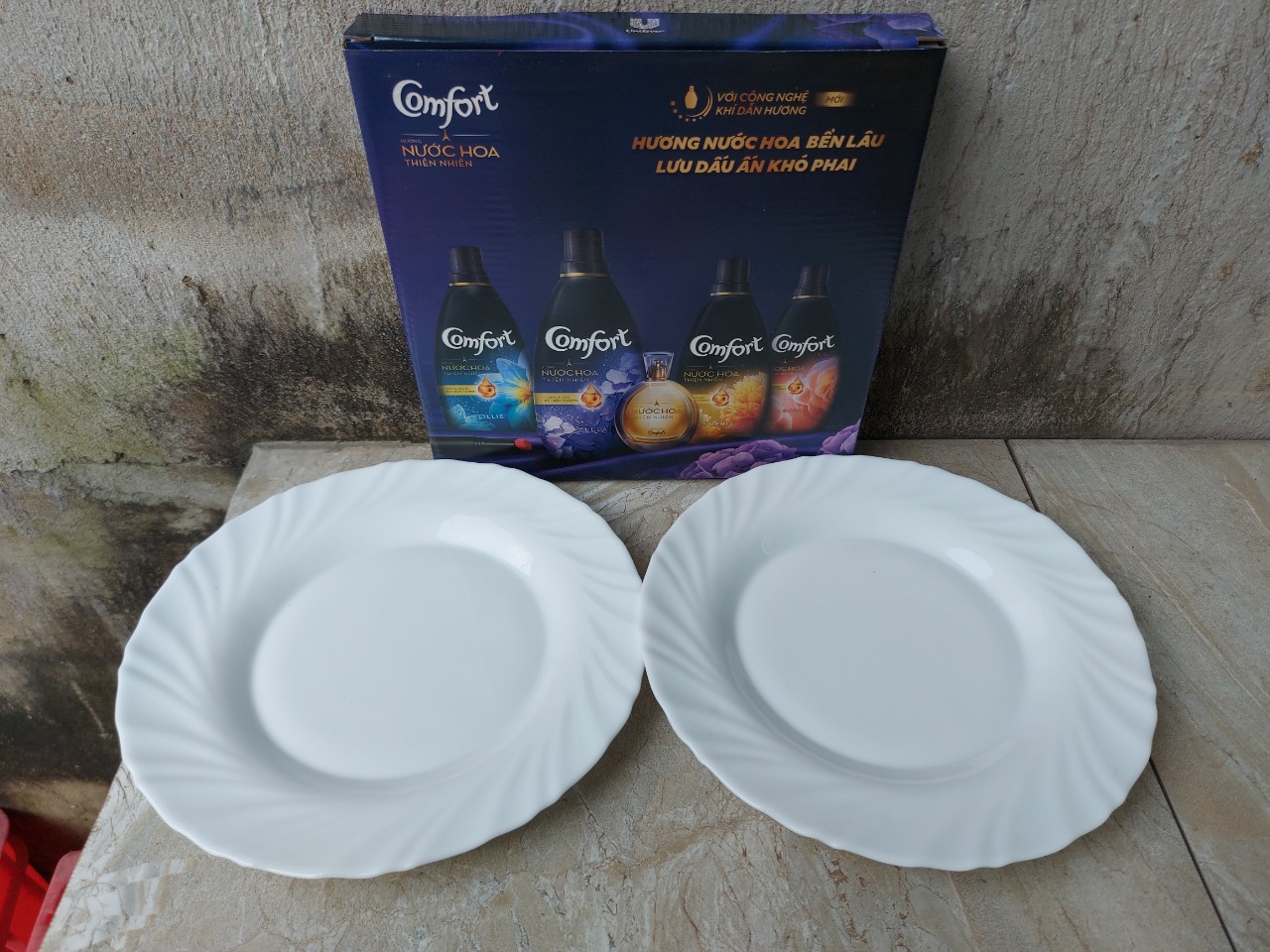 Bộ 2 Dĩa thuỷ tinh cao cấp luminarcc 23cm