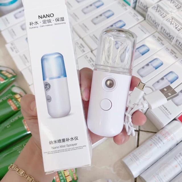 Máy Xông Hơi Da Mặt. Xịt Khoáng Nano Mini cầm tay- Siêu thẩm thấu và dưỡng ẩm da