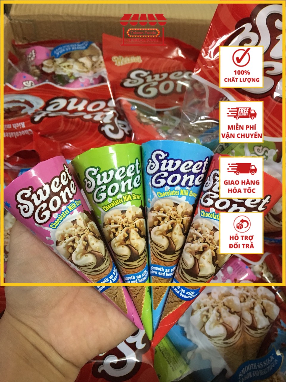 Kem ốc quế socola siêu ngon - hàng tết