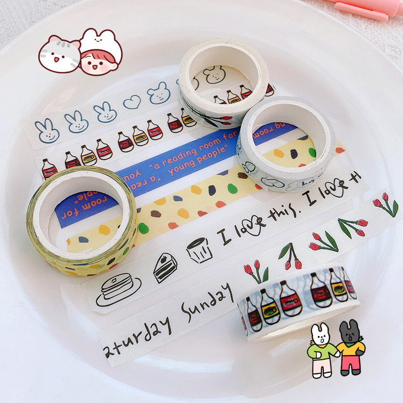 Cuộn băng dính washi tape trang trí đa năng