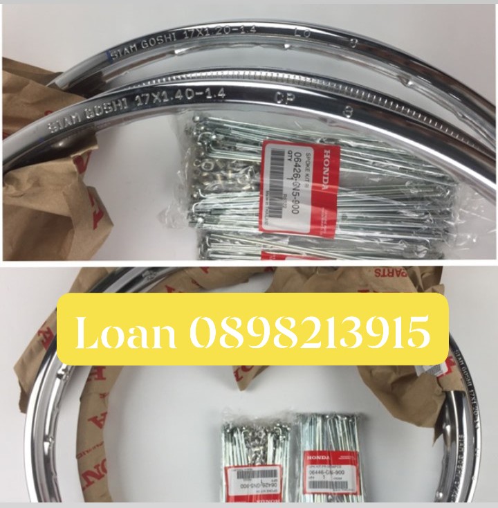 Cặp vành - niềng và căm dream 2 chính hãng Honda Thái Lan _ loan racing shop