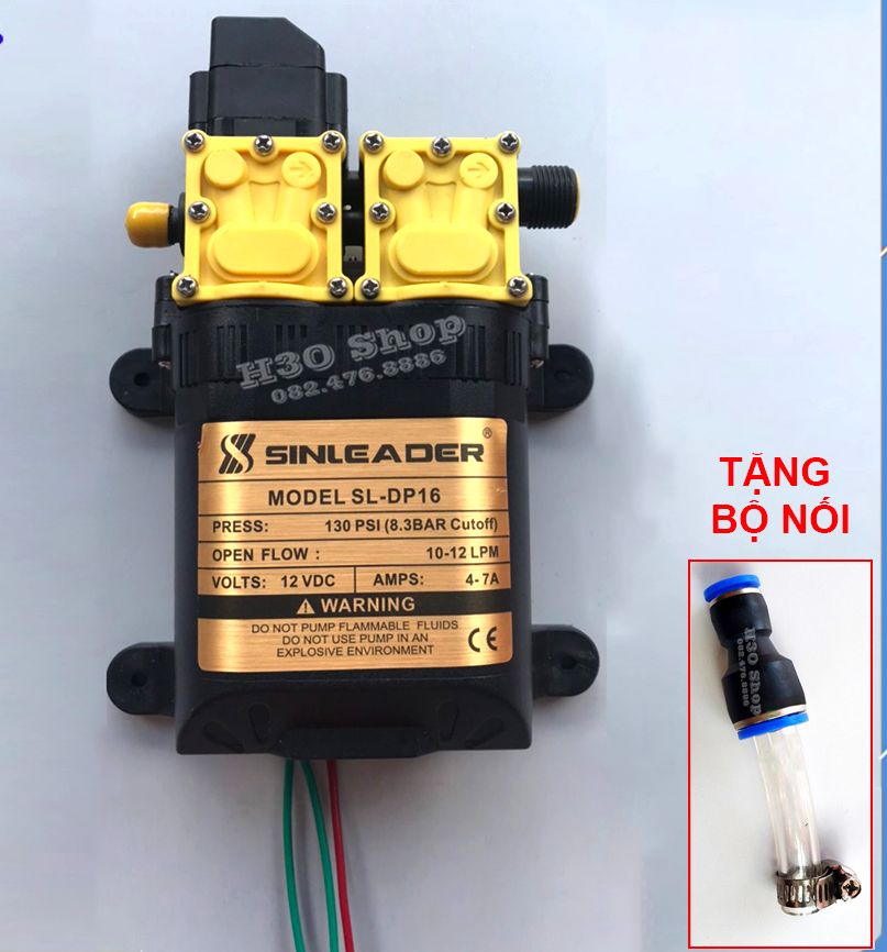 Bơm tăng áp tự động sinleader 12v - 60w - bơm tăng áp máy giặt, máy bơm trợ lực, bơm tăng áp mini..