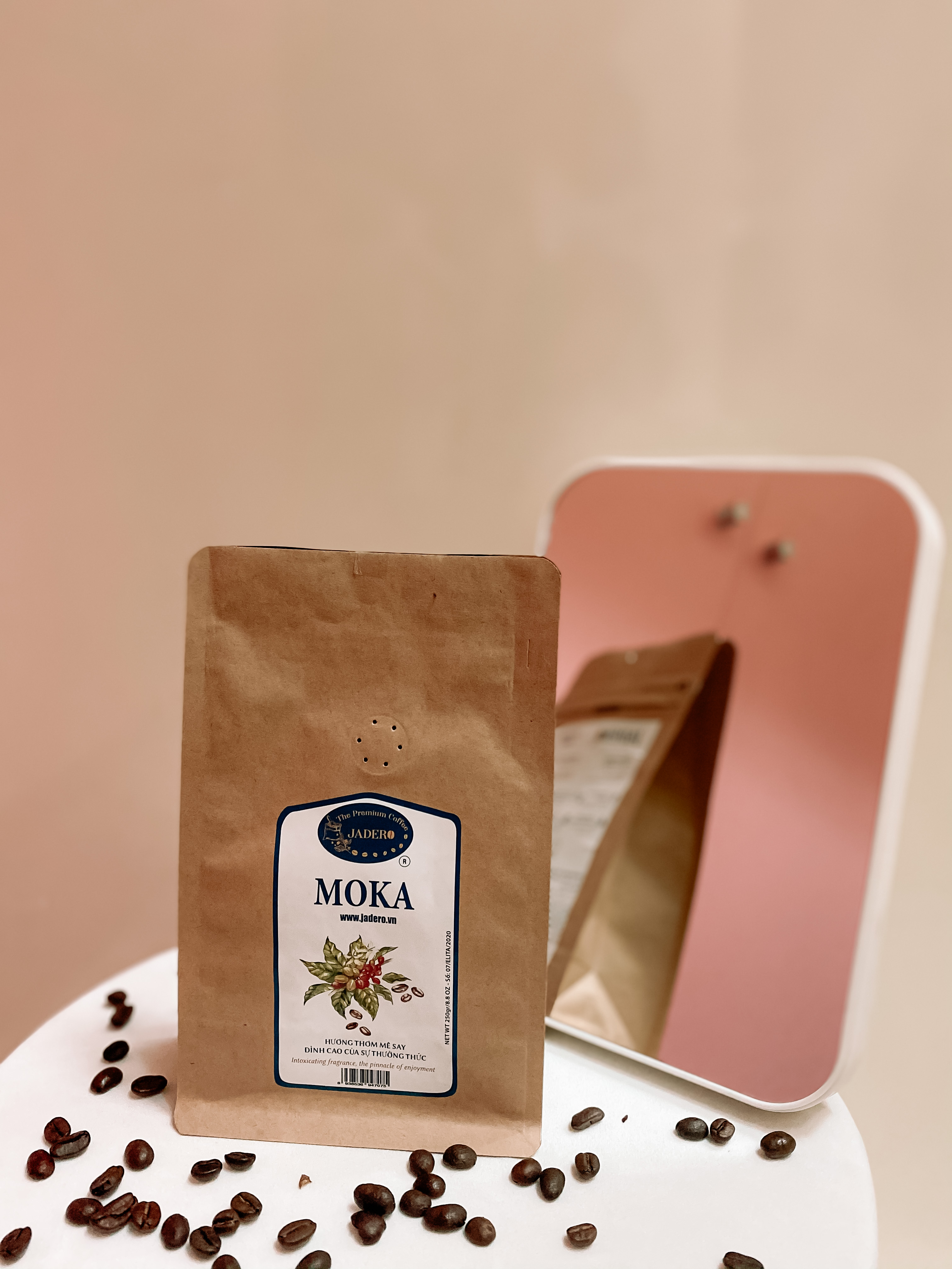 [HCM]Cà phê Moka bột pha máy rang mộc nguyên chất 250Gr