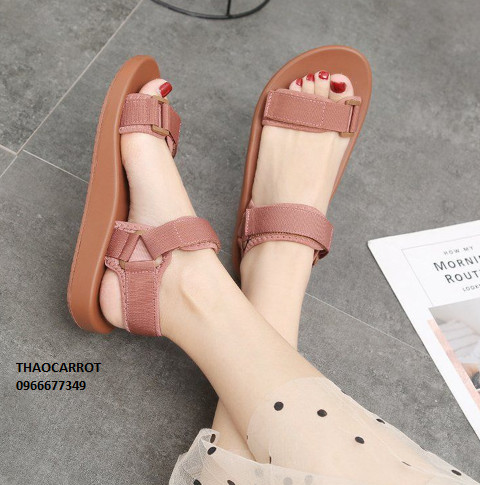 Giày sandan mủ chiến binh quai dán
