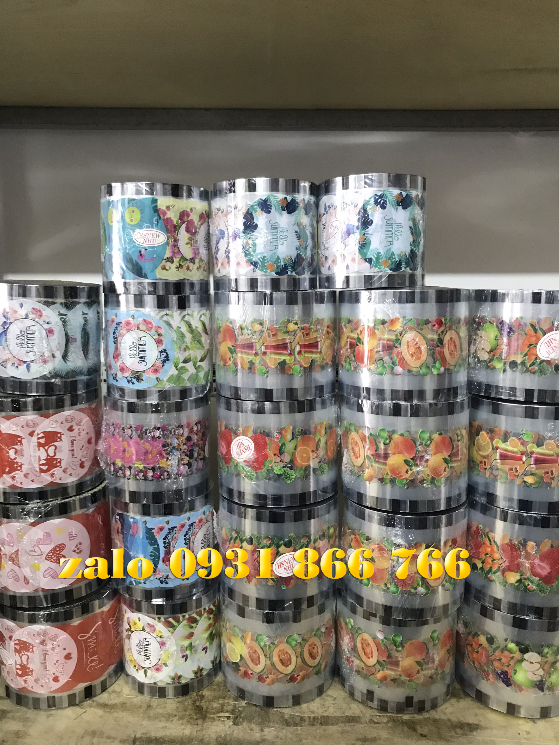 Cuộn màng ép ly 1L 15cm( hình ngẫu nhiên )
