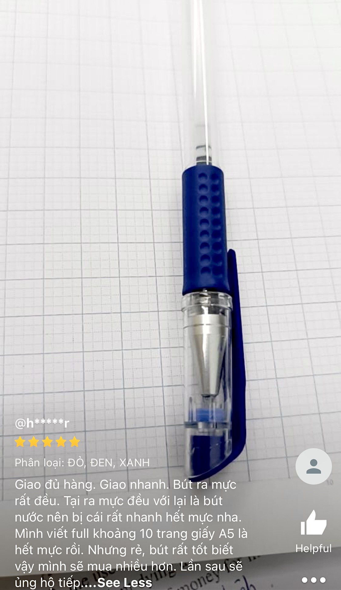 Bút bi Nước các màu, Ngòi 0.5mm ( Combo 10c )