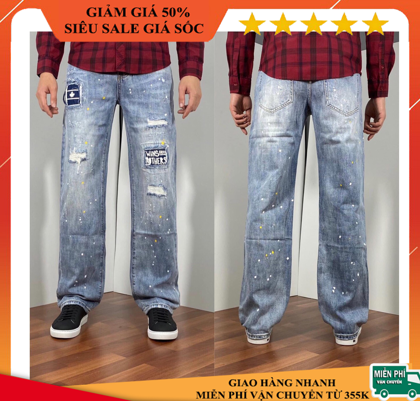 GUNOC -  GUNOC - Quần Suông Ống Rộng - MÃ JN017