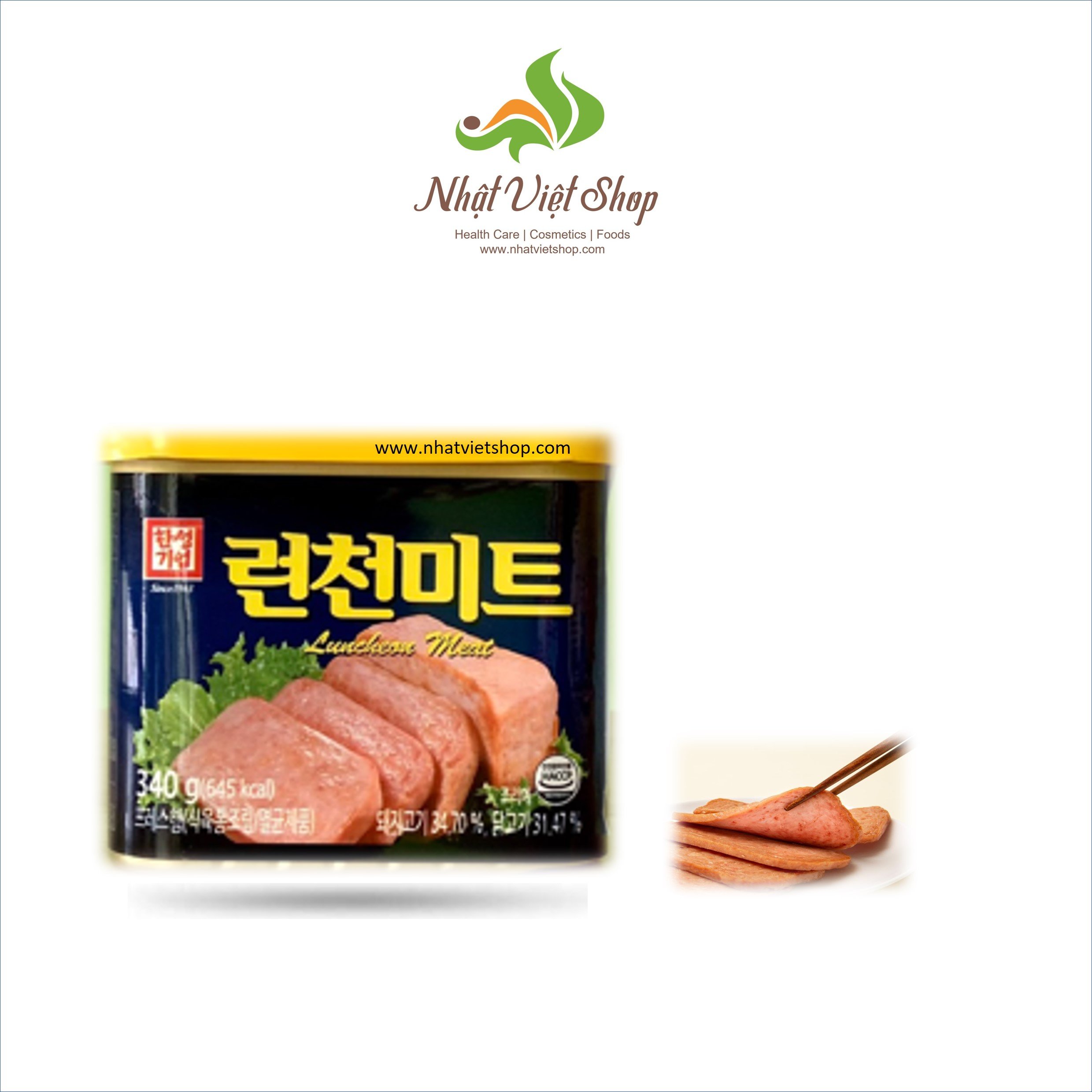 Combo 2 hộp thịt hộp spam hàn quốc 340g