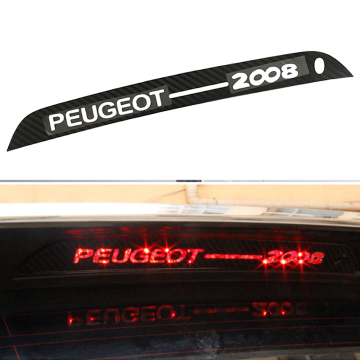 Decal carbon dán trang trí đèn phanh kính sau xe ô tô peugeot 2008