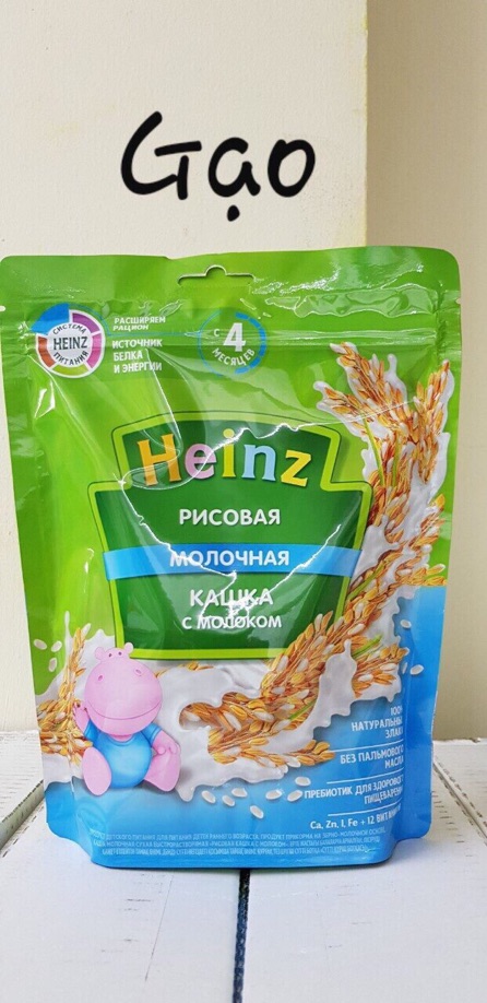 [2022] Bột ăn dặm Heinz Nga (túi zip 200gr) - Kiều mạch mận 4m+