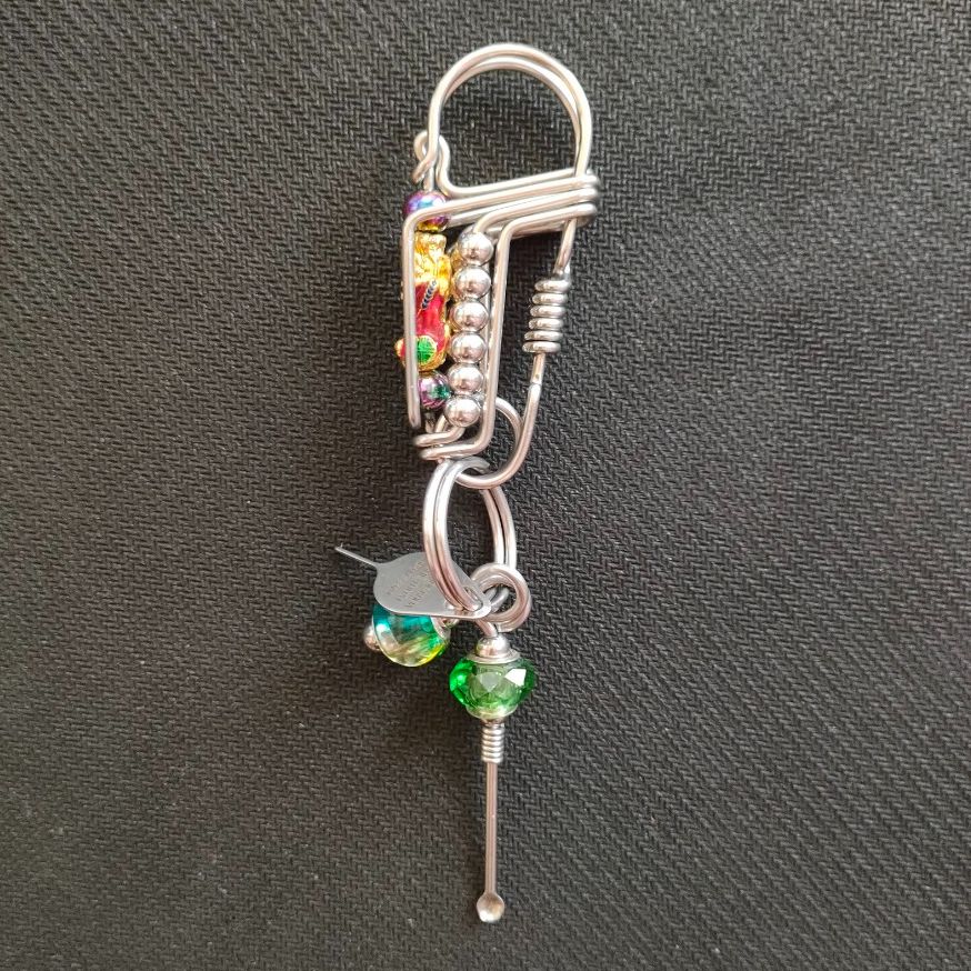 Móc khóa inox thủ công tỳ hưu ngậm ngọc