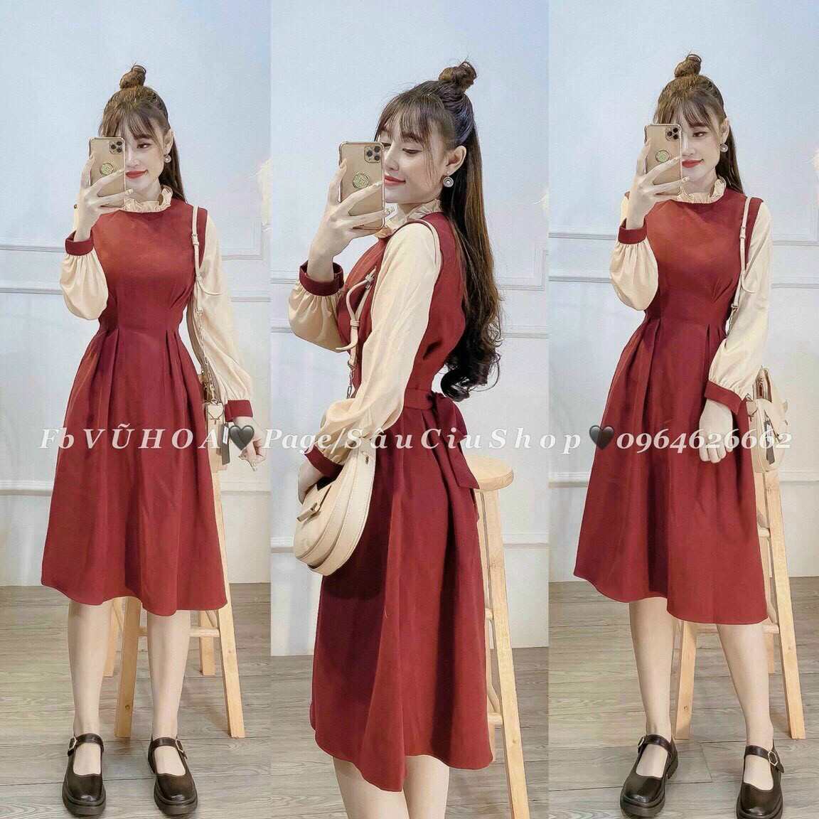 [HCM][ siêu Phẩm Giá Rẻ] Đầm Tay Bồng Dáng Suông siêu Dễ Thương