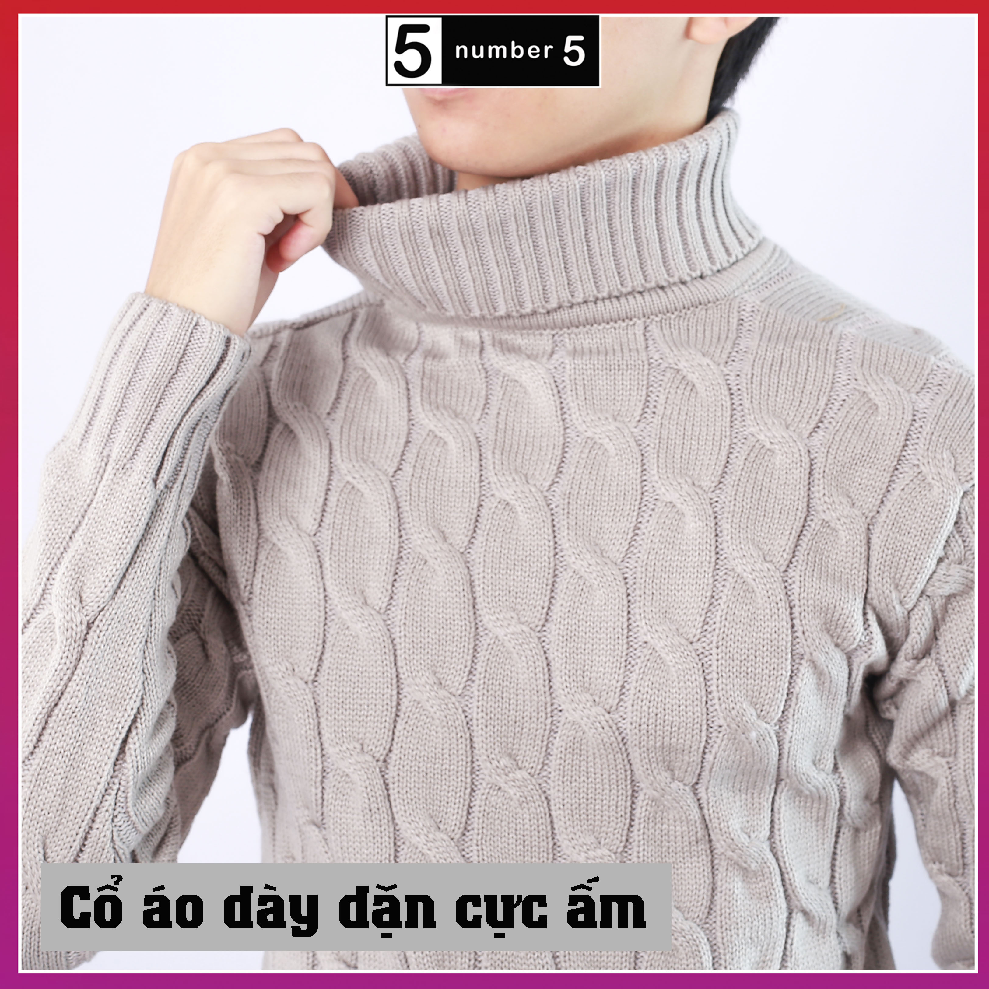 Áo Len Vặn Thừng Cổ Lọ NUMBER5 Mẫu Mới Nhất 2021