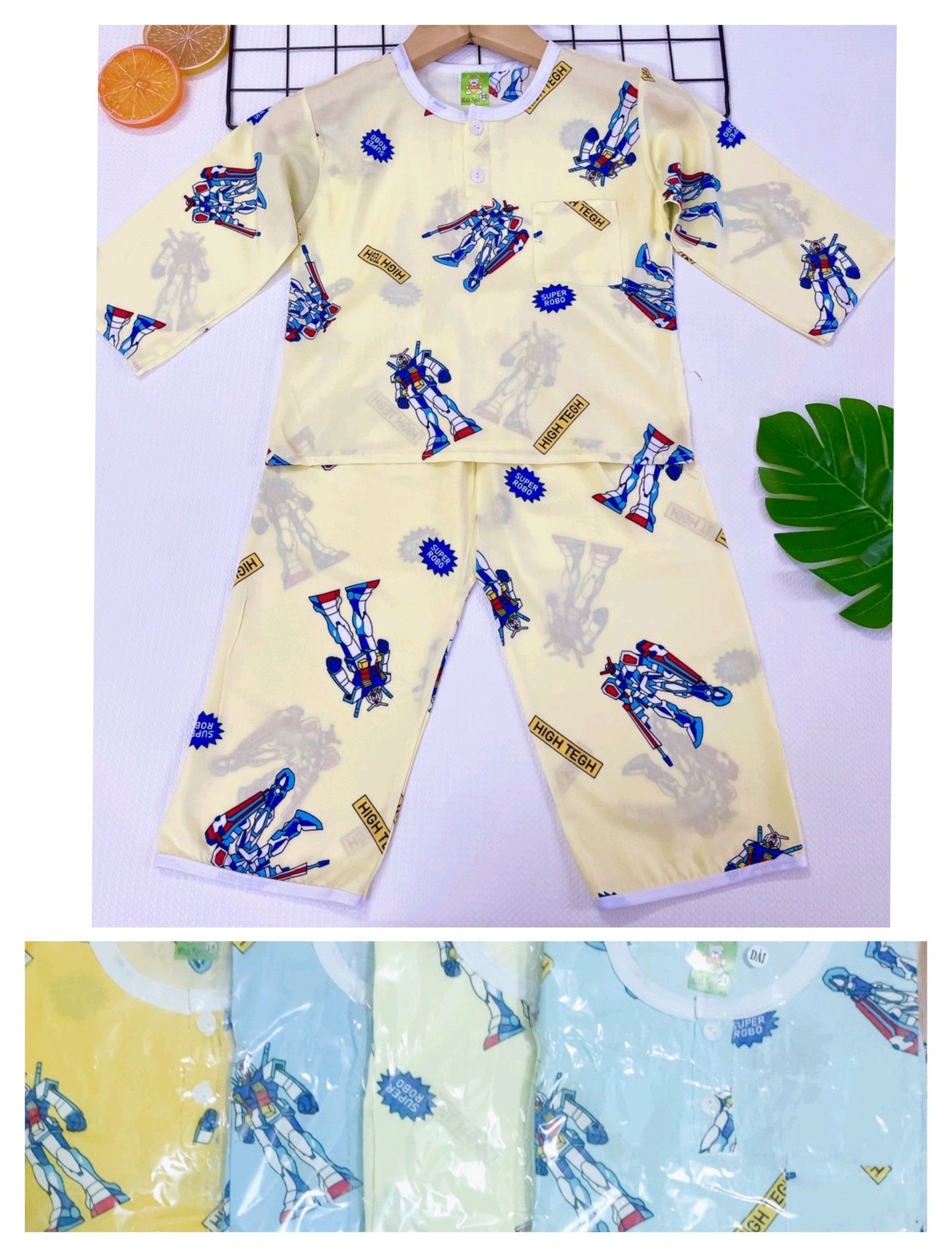 Bộ Tole Tay Dài Bé Trai (12-16kg) (giao màu ngẫu nhiên)