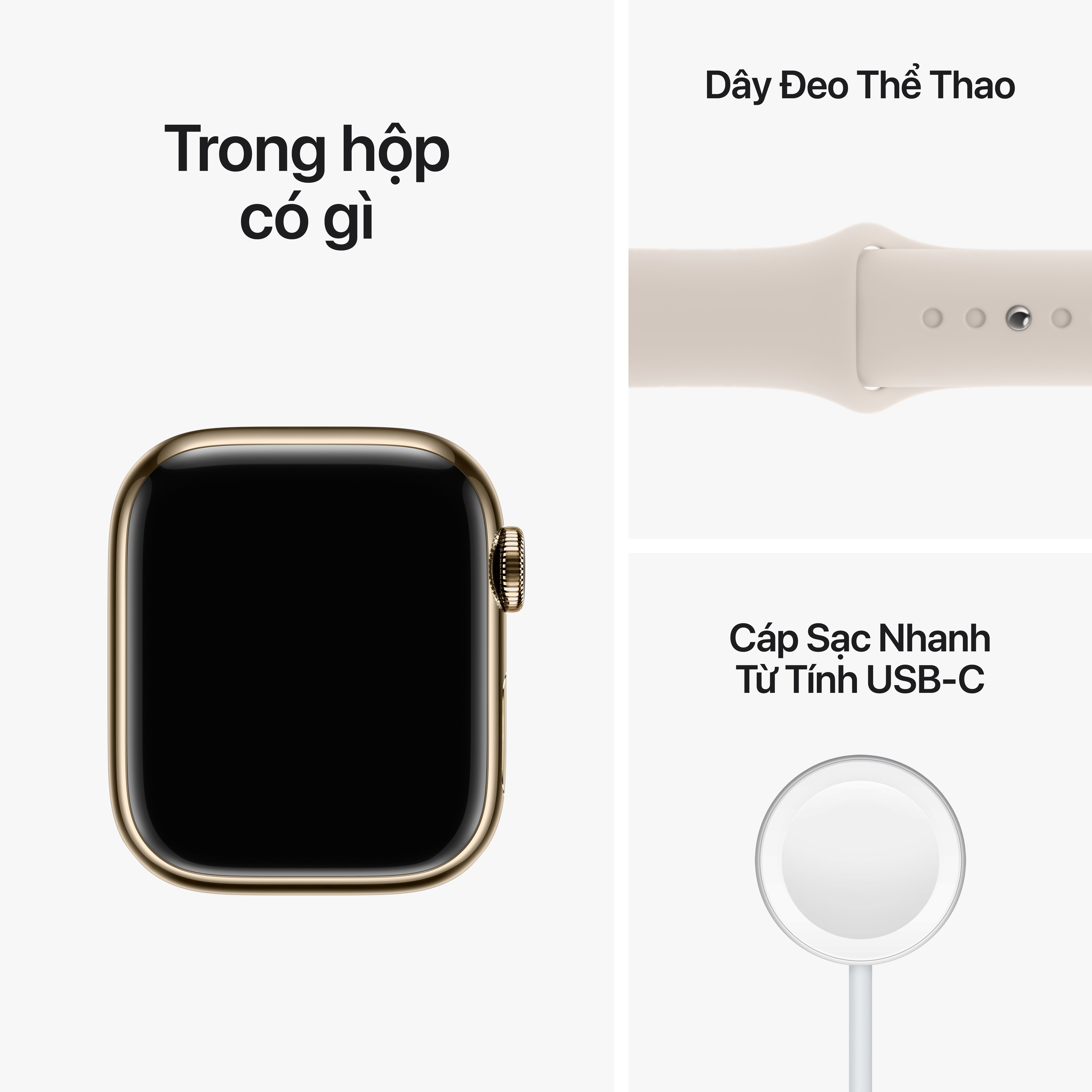 Apple Watch Series 8 GPS + Cellular Viền Thép Với Dây Cao Su - Hàng Chính Hãng