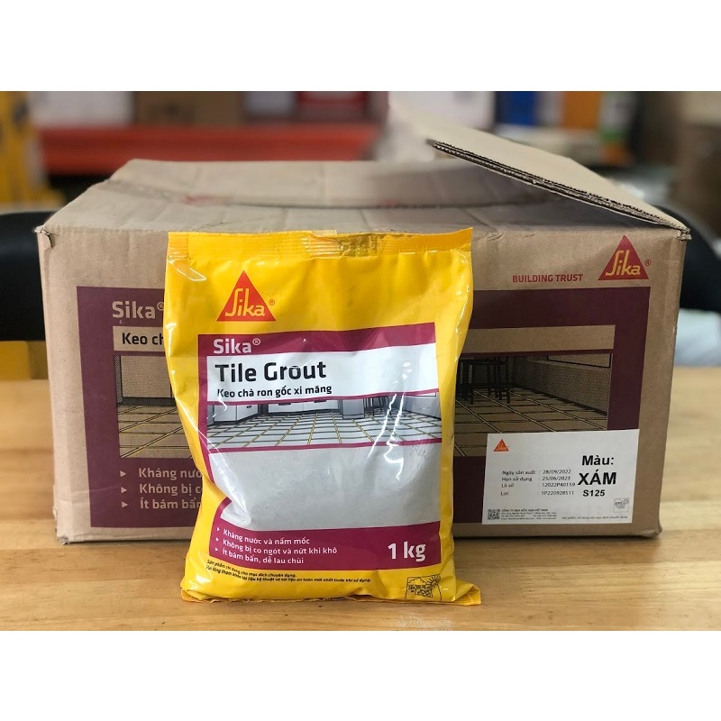 KEO CHÀ RON SIKA TILE GROUT GREY bao 20 túi