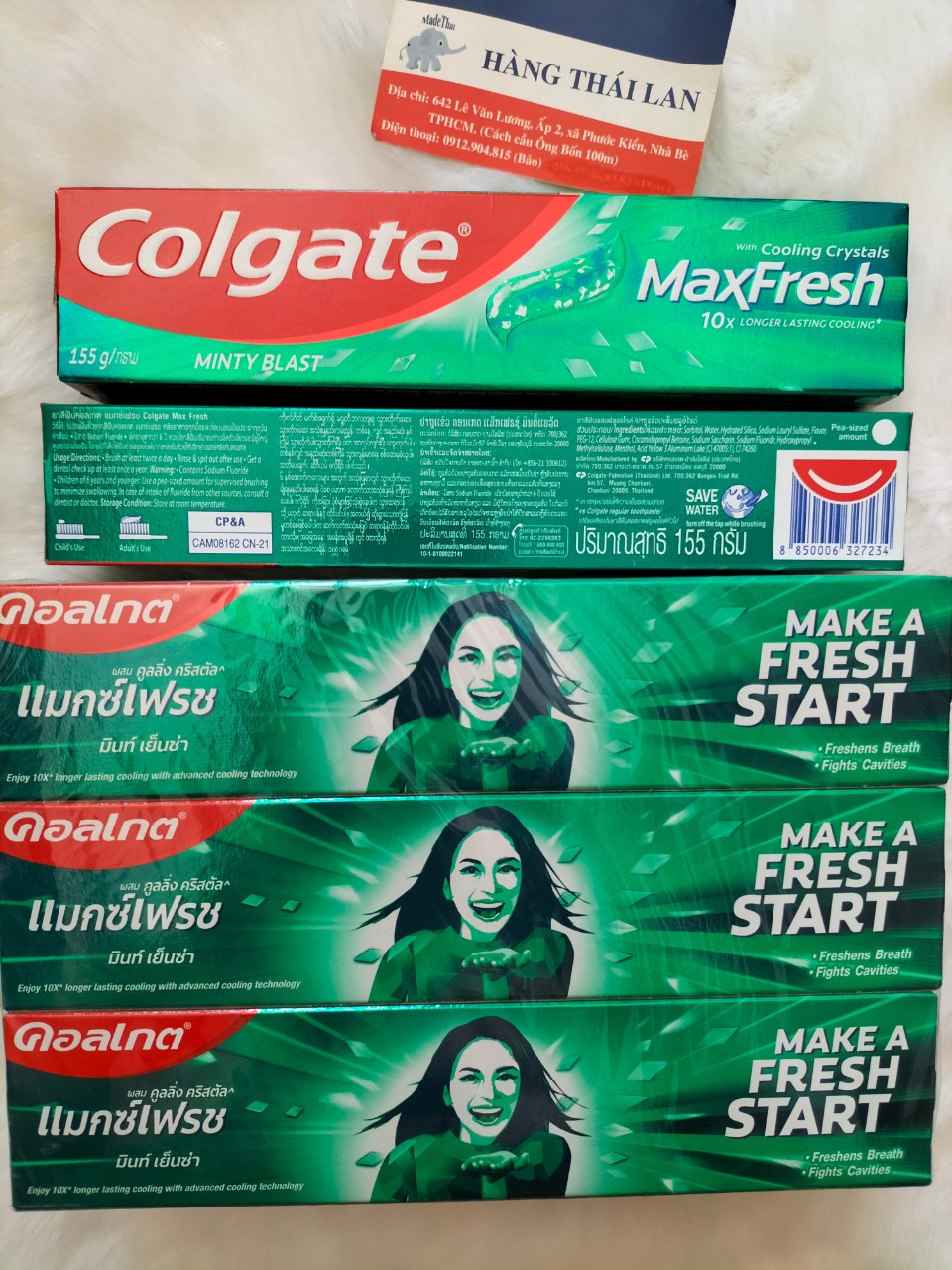 Kem đánh răng Colgate Max Fresh Thái Lan 155g