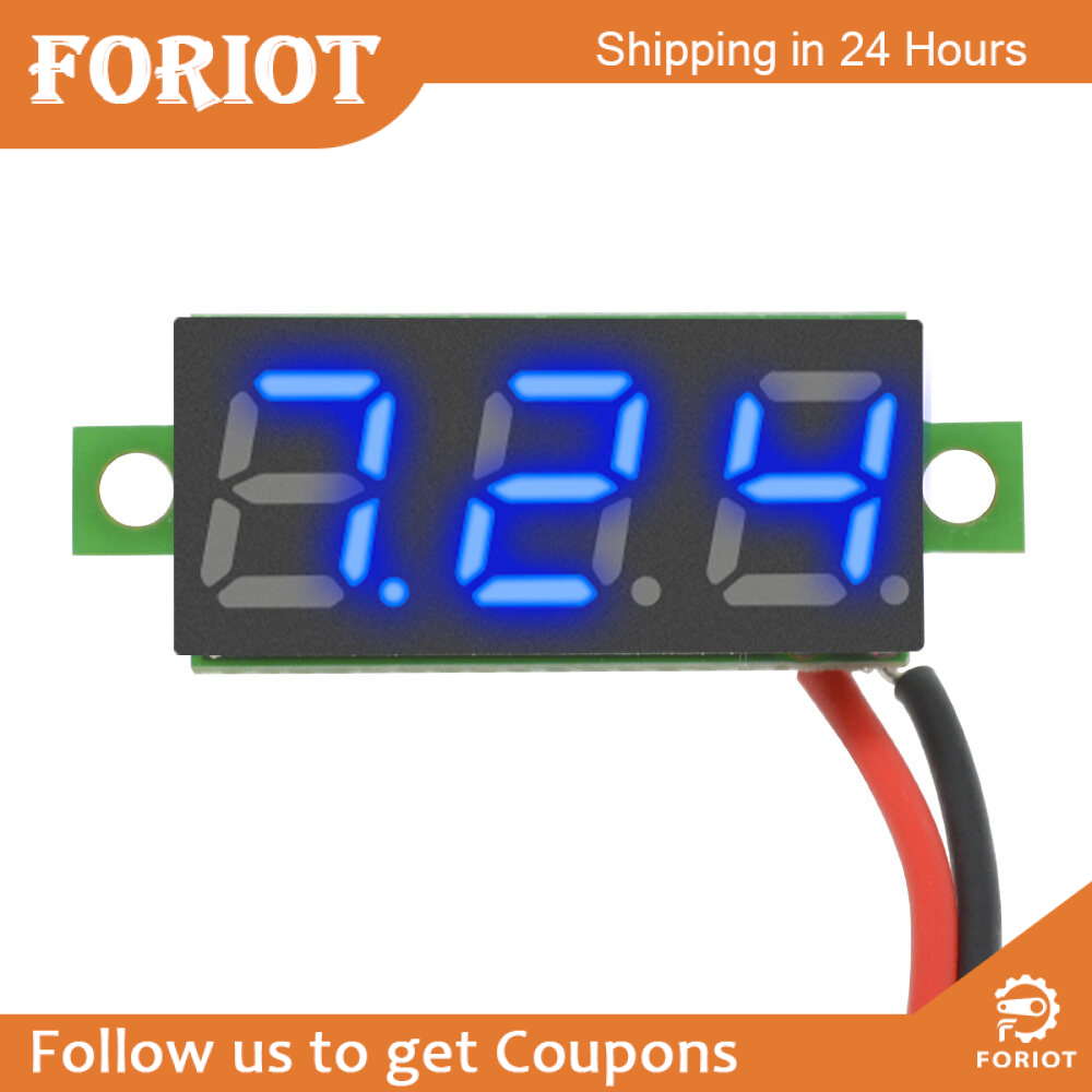 Foriot Thiết Bị Kiểm Tra Điện Áp, Vôn Kế DC Kỹ Thuật Số Mini DC 3.7~30V Với Màn Hình LED 0.28 Inch