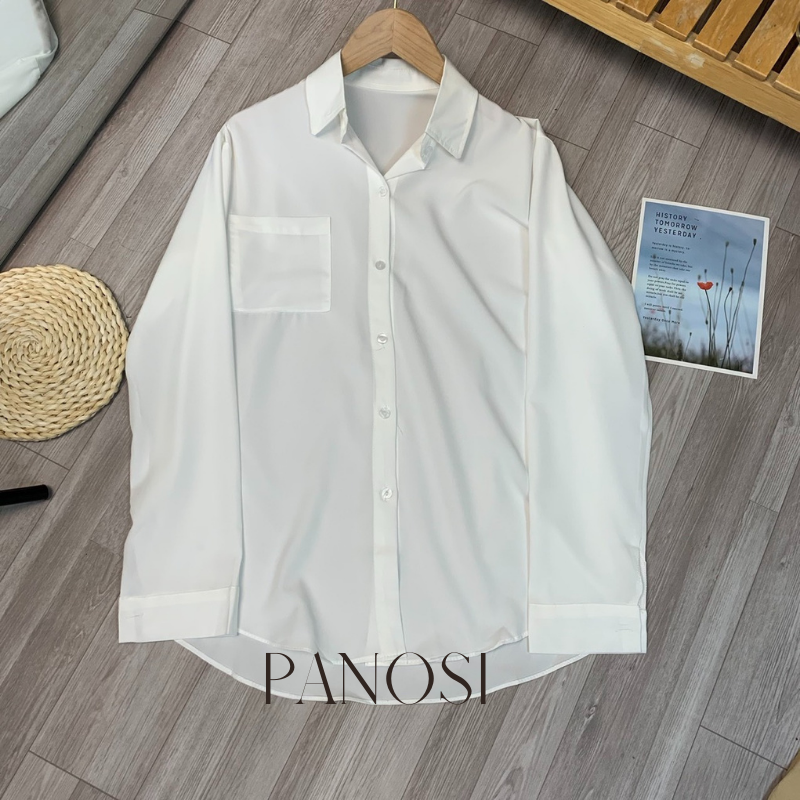 Áo sơ mi nữ quảng châu áo sơ mi trắng nữ cao cấp hàng đẹp Panosi - MÃ A548
