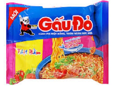 1 THÙNG MÌ GẤU ĐỎ THỊT BẰM 30 GÓI