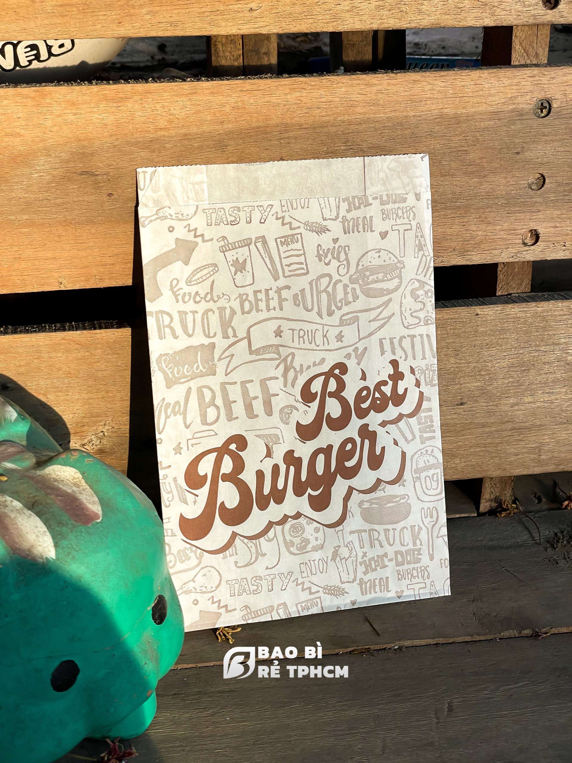 Túi Giấy Đựng Bánh Hamburger Mẫu Mới 100 Túi