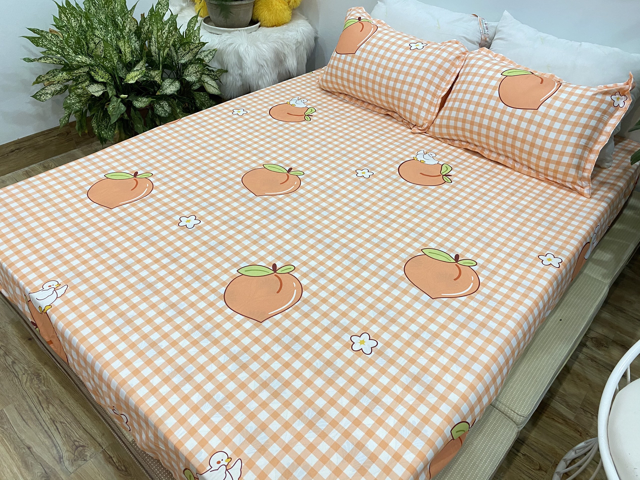 Set Ga Gối Mẫu Đào Cam P36