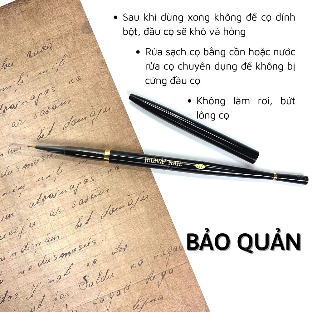 Cọ vẽ nét ngắn nail 6mm Nghi Thảo số 07