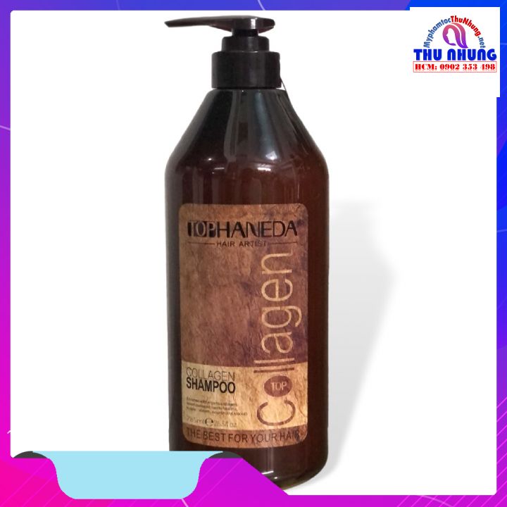 [+tặng mũ trùm][HCM]Dầu gội Haneda Collagen Shampoo phục hồi siêu mượt tóc 785ml