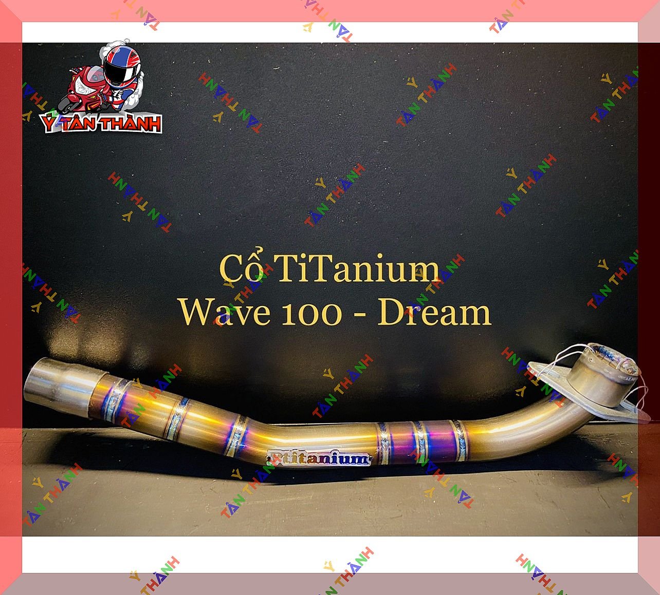 Cổ pô titan xe wave,dream 100 MS 87