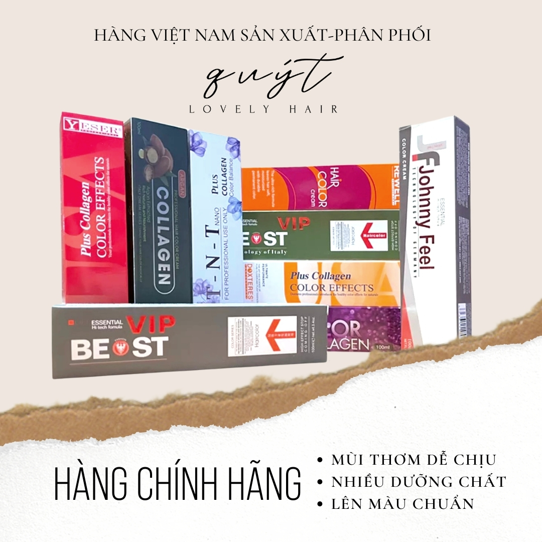 THUỐC NHUỘM TÓC ĐEN TUYỀN- TẶNG OXY