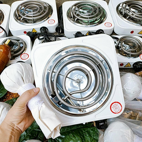 Bếp điện hơ lá trầu, Bếp Điện mini 1000w xài điện 220v thích hợp nấu nướng ,Bếp hơ sau sinh cho mẹ và bé -,Bếp nướng Sử dụng dễ dàng có nút xoay tăng giảm nhiệt độ,mặt thép bền bỉ an toàn