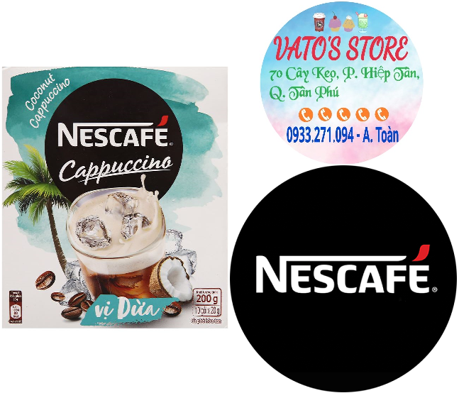 Cà phê hòa tan nescafé cappuccino vị dừa