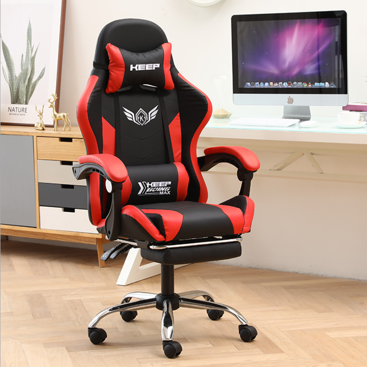 (Bảo Hành 12 Tháng) Ghế chơi game, Ghế gaming, ghế ngồi máy tính làm việc hàng nhập khẩu cao cấp loại 1, có gác chân, nâng hạ, ngả lưng thoải mái.