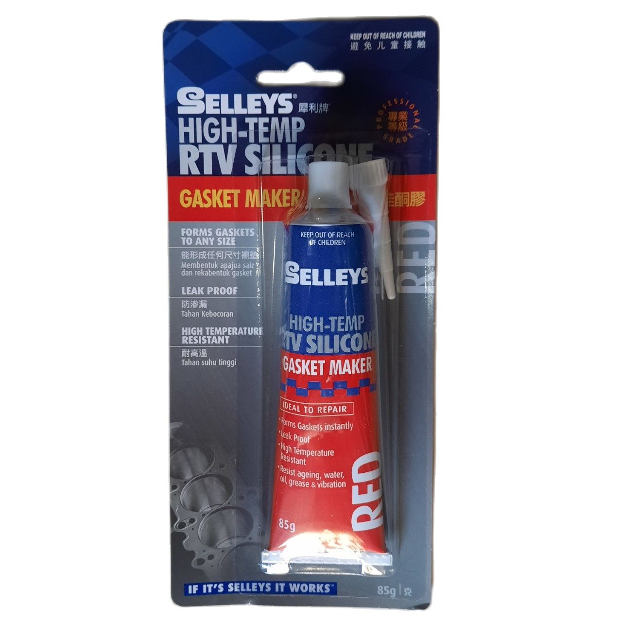 KEO THẾ RON, SILICONE CHỊU NHIỆT (85G/Tuýp) - SELLEYS