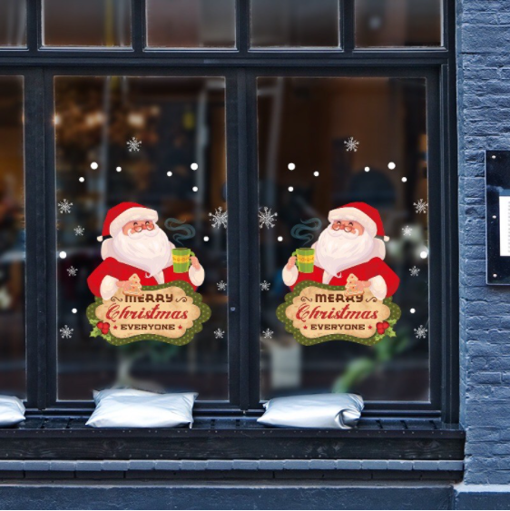 Decal trang trí sản Noel -