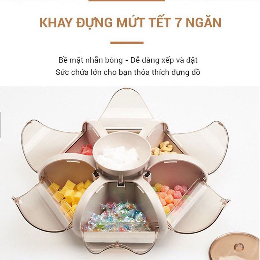 KHAY MỨT HOA 6 CÁNH SEN TUYỆT ĐẸP
