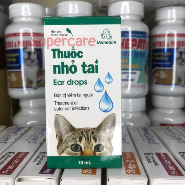 Thuốc Nhỏ Tai Vemedim  - Viêm Tai Ngoài Chó Mèo