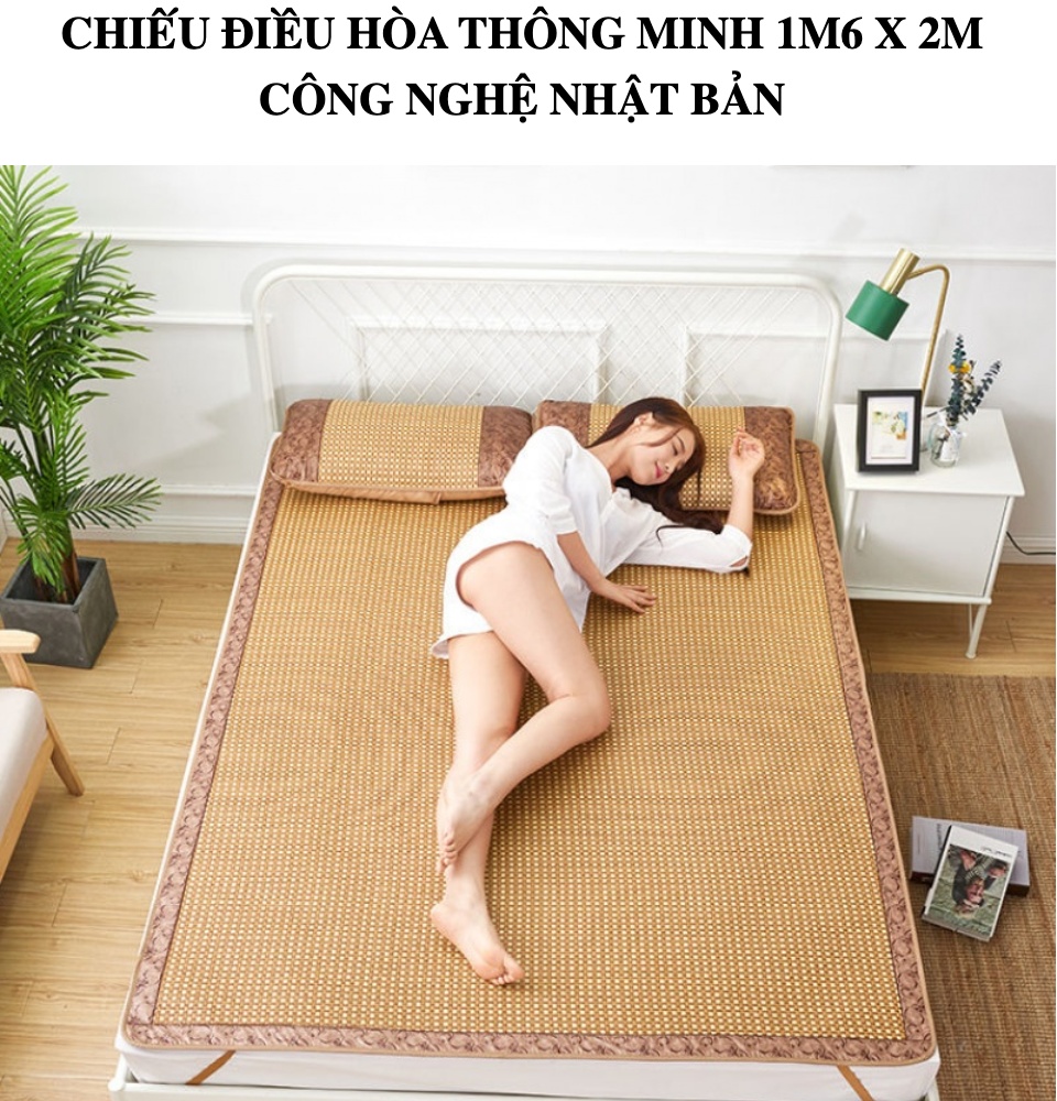[HCM]Chiếu ngủ - Chiếu điều hòa sợi mây tổng hợp 1m6 x 2m - Giúp bạn có một giấc ngủ mát mẻ vào mùa hè.