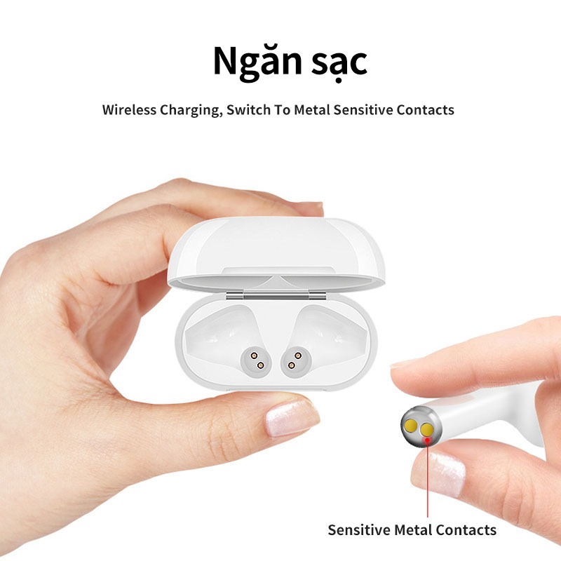 Tai Nghe Bluetooth i12s Đa Chức Năng Hỗ Trợ Cho Mọi Dòng Máy, Cửa Sổ Kết Nối - Tai Nghe Bluetooth Mini Không Dây, Tai nghe bluetooth